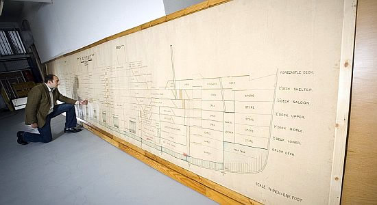 Titanic ship blueprint for Official Inquiry