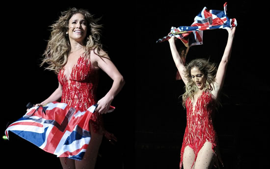 Jennifer Lopez flag for Great Britain