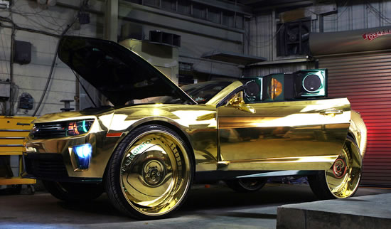 Gold Soaked King zl1 Camaro Car