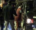 Rihanna Leaving late night party with Chris Brown
