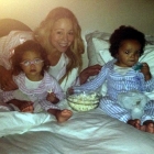  Mariah Carey and Twins Monroe and Moroccan have a Family Pajama Party