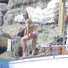 Cameron Diaz Looks half her age in Skimpy White Bikini while Frolicking on a Boat
