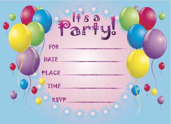 Invite on party card