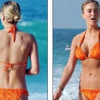  Alex Gerrard sizzles in Orange Bikini during Beach holiday in Dubai