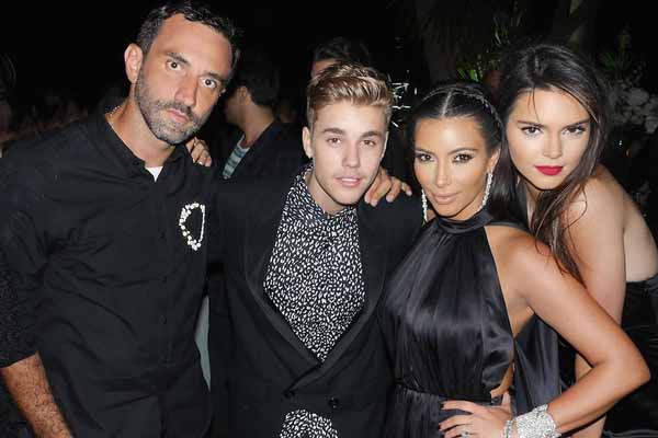 Riccardo Tisci and Kim Kardashian and Kendall Jenner 