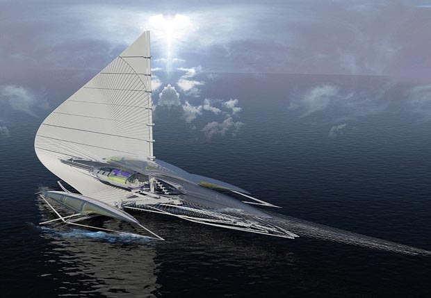 Futuristic_TRIMARAN yacht_with_solar_panels_1