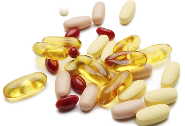 Assortment of vitamin pills