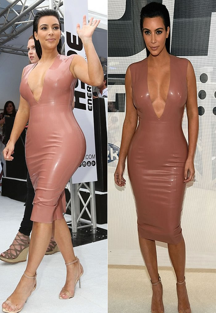 Kim Kardashian Latex Dress