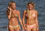 Natalie Richardson and Alex Weaver show off hot bikini bodies