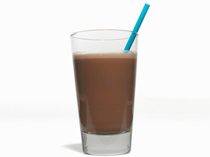Chocolate milk or soymilk