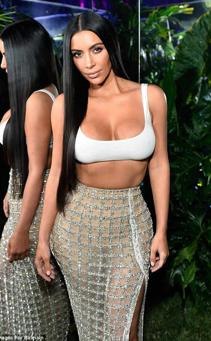 Kim Kardashian Gets Her Crop Top Blow Dried