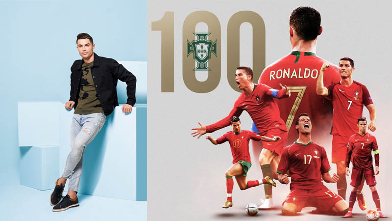  Cristiano Ronaldo becomes second men’s player to score 100 international goals