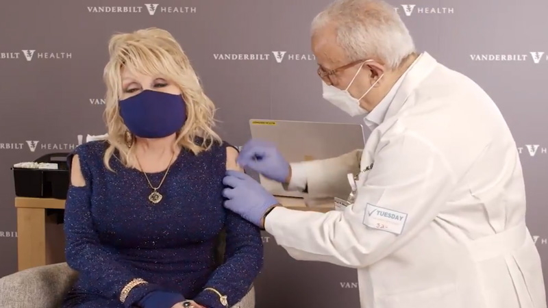  Dolly Parton has Received her First Dose of the Moderna COVID-19 Vaccine which She helped Fund with a $1 Million Donation