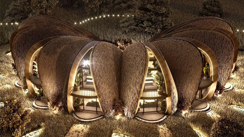  A Mussel-Shaped modern family recreation center in Koblev, Ukraine