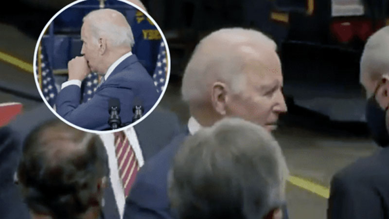  Joe Biden Coughs into His Hand, then Shakes Hands with People