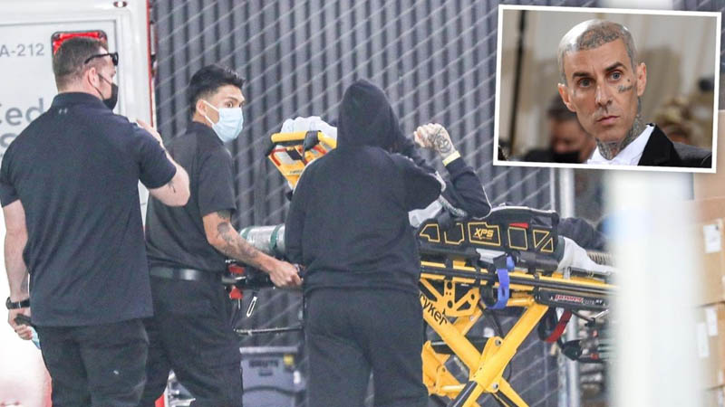  Travis Barker Reportedly Hospitalized for unknown Medical Emergency: “God save me”