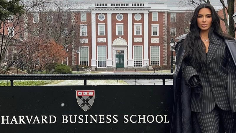  Kim Kardashian gives a speech at Harvard Business School and is criticized online