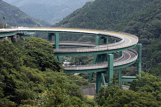 Kawazu Nanadaru Loop Bridge Japan