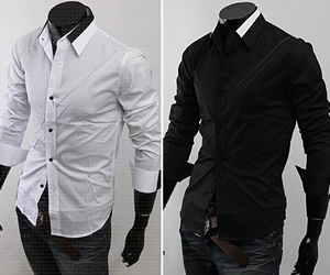 Contrast-Collar Shirts In Men