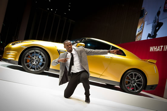 Nissan Auction Usain Bolt special edition Gold Car