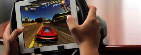 Worlds First ipad Racing Wheel Photos