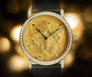 Cartier Rotonde de Cartier Panther with Granulation