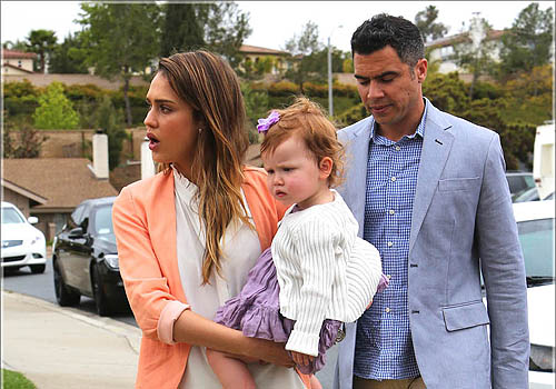 Jessica Alba with Family