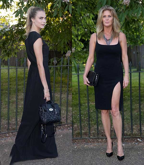 Cara Delevingne and Rachel Hunter