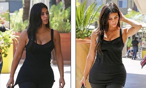 Kim Kardashian make-up free