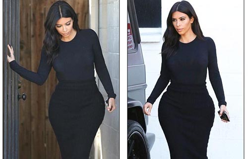 Kim Kardashian in Black