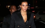 Kim Kardashian showing her cleavage