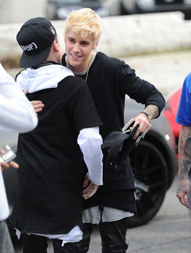 Justin Bieber new look and dyed hair