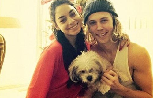 Vanessa Hudgens with Austin Butler at Christmas Morning