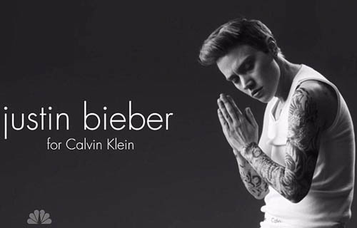 Justin Bieber in Calvin Klein advert