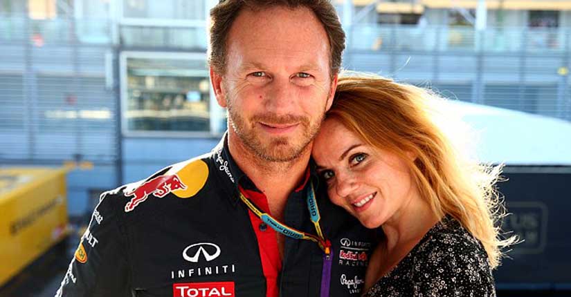 Geri Halliwell and fiancé Christian Horner