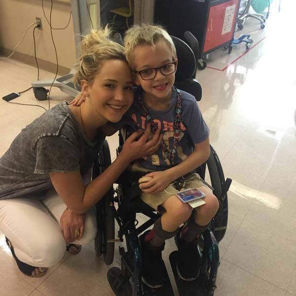 Jennifer Lawrence Visits Sick Children