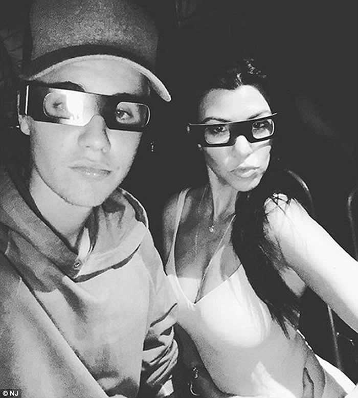 Justin Bieber and Kourtney Kardashian