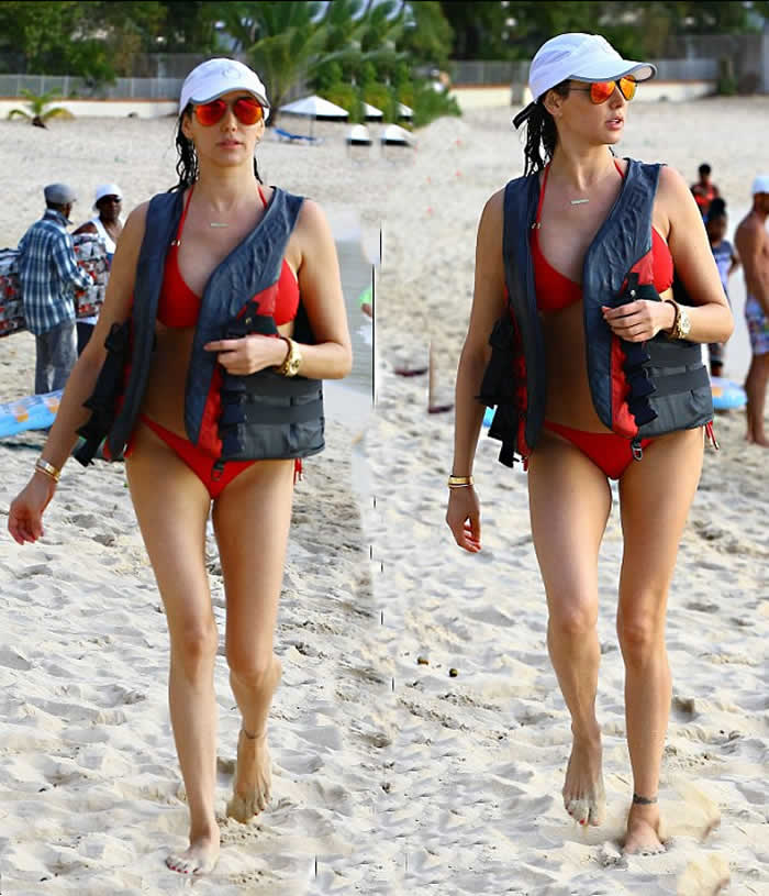 Lauren Silverman red Bikini