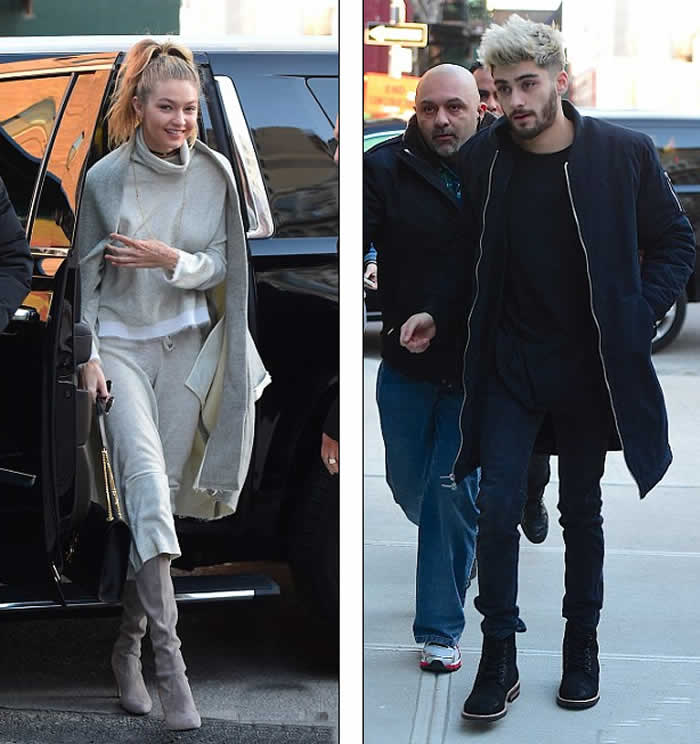 Gigi Hadid and Zayn Malik