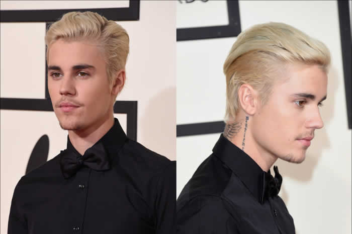 Justin Bieber's Sleek Combover GRAMMY's Look!