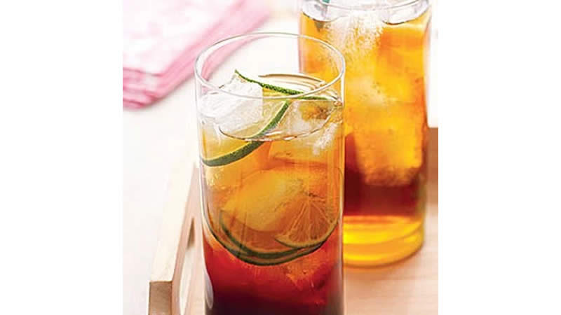 Pomegranate and Lime Iced Tea