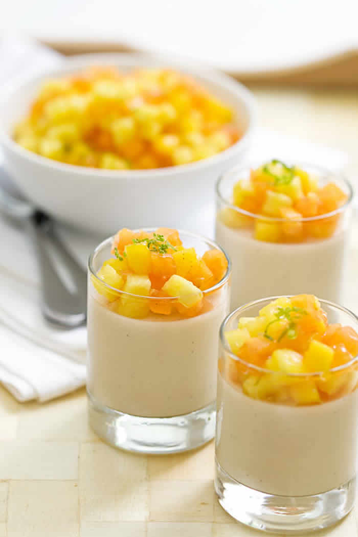 Mango and Coconut Pannacotta