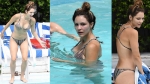 Katharine McPhee Showcases Her Bikini Body Poolside in Miami Beach