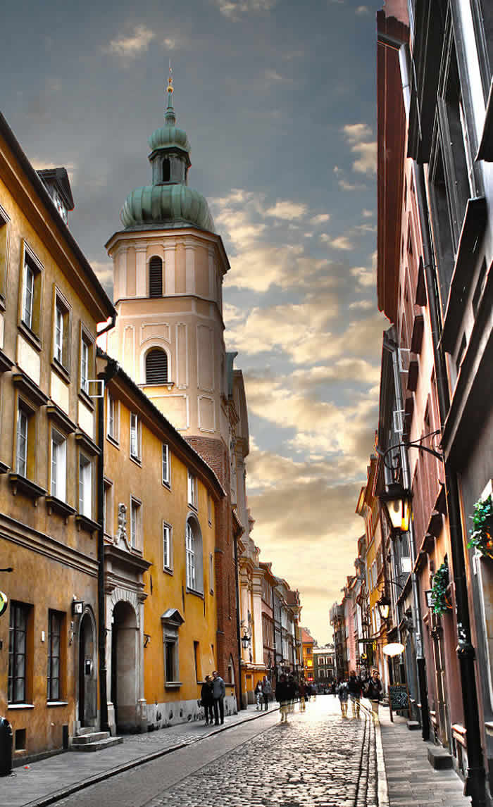 Warsaw, Old Town, Sunset by Tomasz Romaszewski 