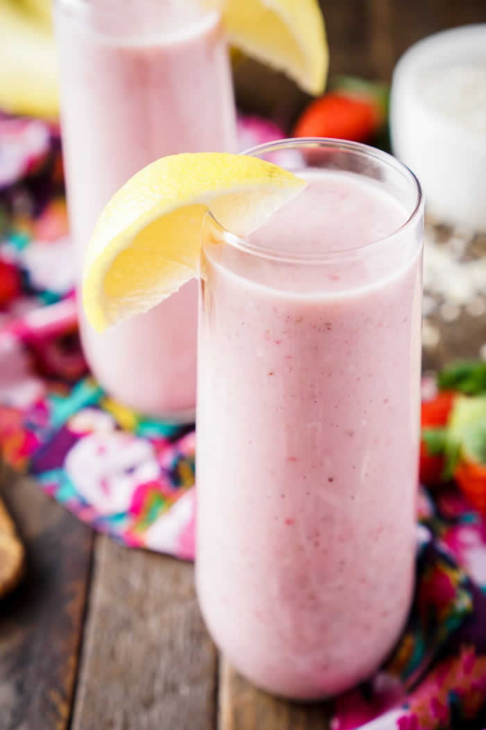 Strawberry, Banana and Flax Smoothie