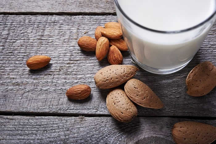 Sweetened almond milk