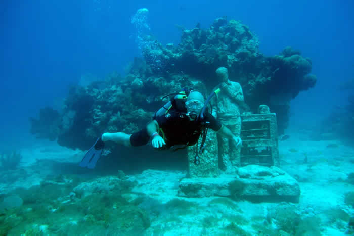 8. Scuba dive through Cancún, Mexico's, underwater museum.