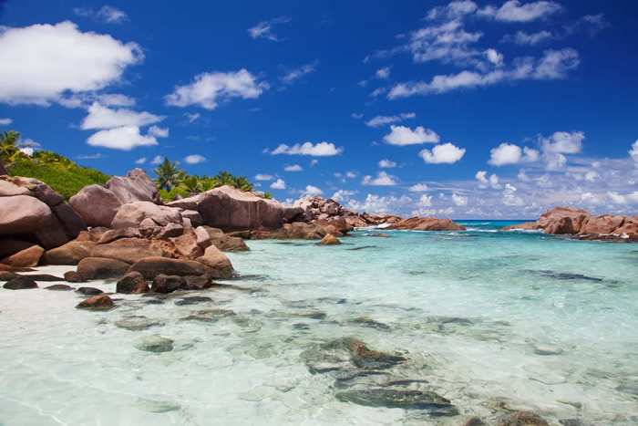 2. Tan on the picturesque beaches of Seychelles in East Africa.