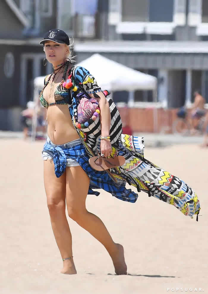 Gwen Stefani in a Bikini Pictures July 2017