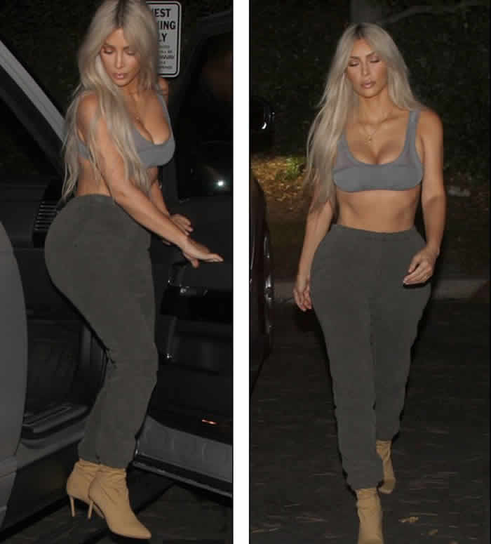 Kim Kardashian Looks Miserable in Just a Bra